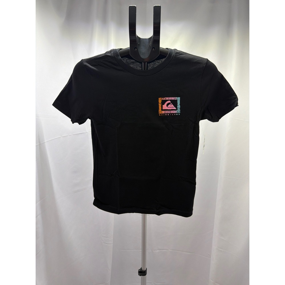Quiksilver Boys Revival Youth Graphic T-Shirt Black Size S/10 AQBZT04405 New